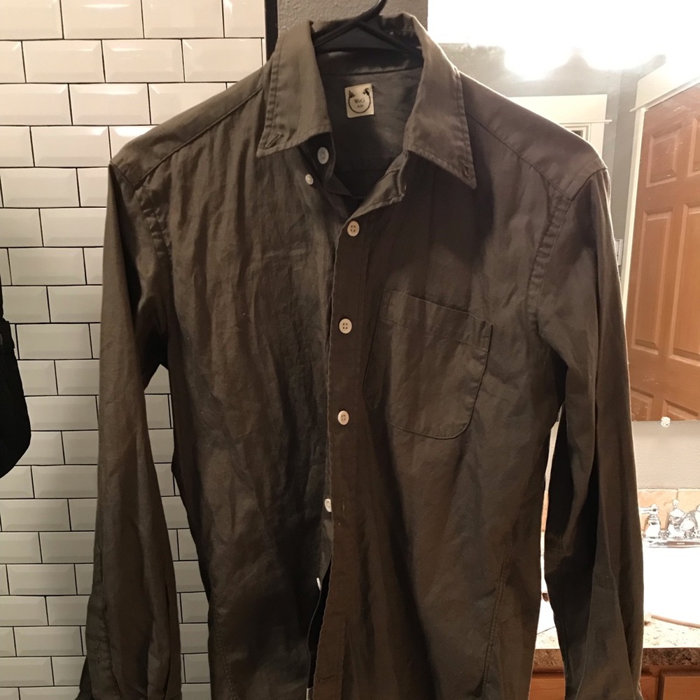 Wolf vs Goat men’s button up shirt